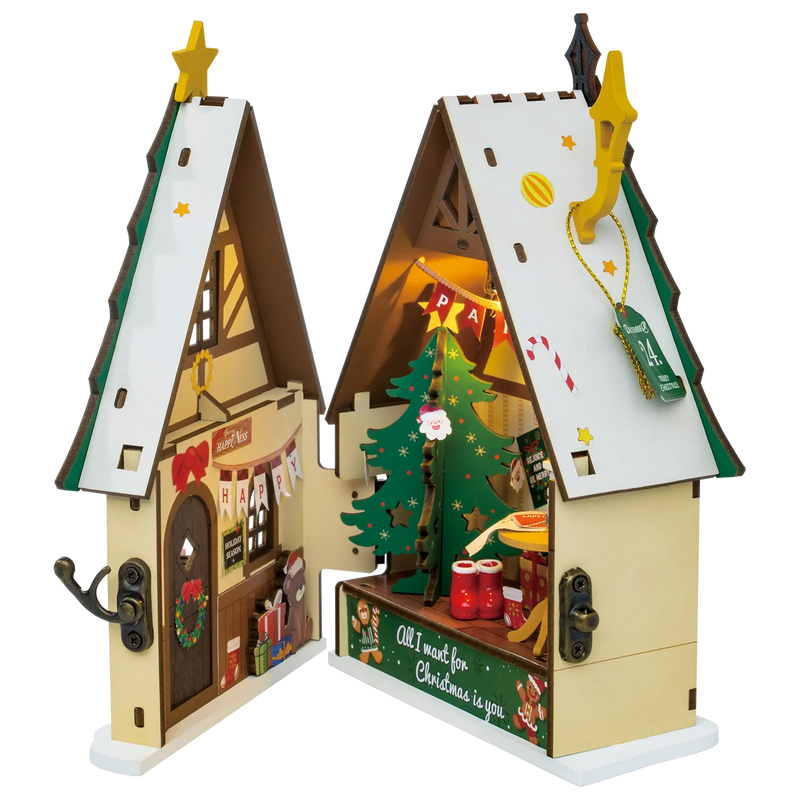 NIEUW EN EXCLUSIEF! | Robotime Twinkling Christmas House DS036