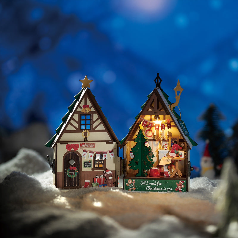 NIEUW EN EXCLUSIEF! | Robotime Twinkling Christmas House DS036