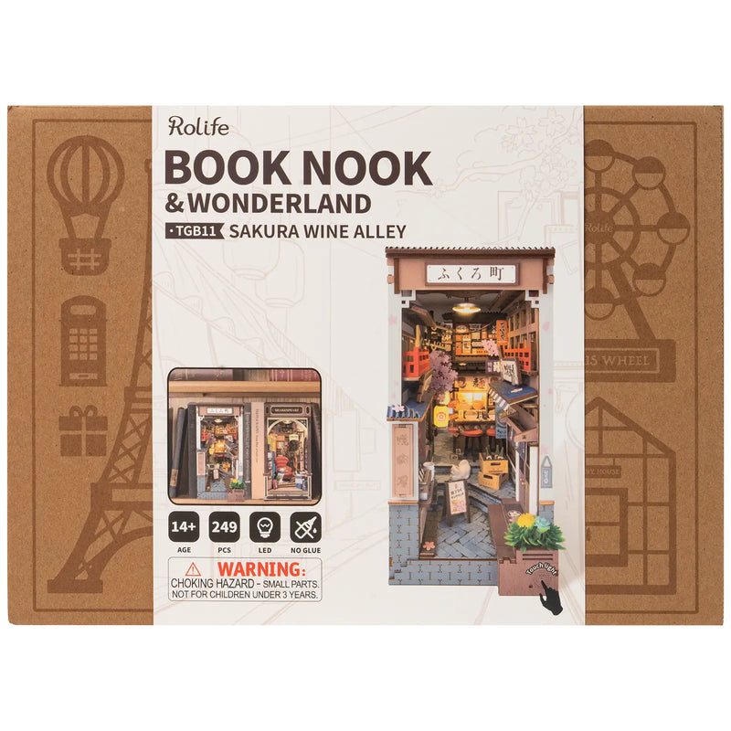 NIEUW EN EXCLUSIEF | Robotime Book Nook Sakura Wine Alley TGB11