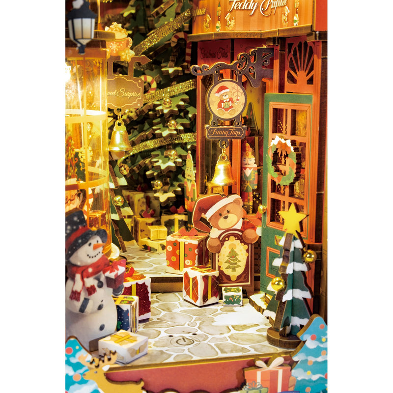 NIEUW EN EXCLUSIEF! | Robotime Book Nook Christmas Street TGC06