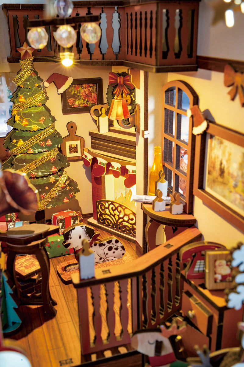 NIEUW EN EXCLUSIEF! | Robotime Book Nook Christmas Indoor Scene TGC07